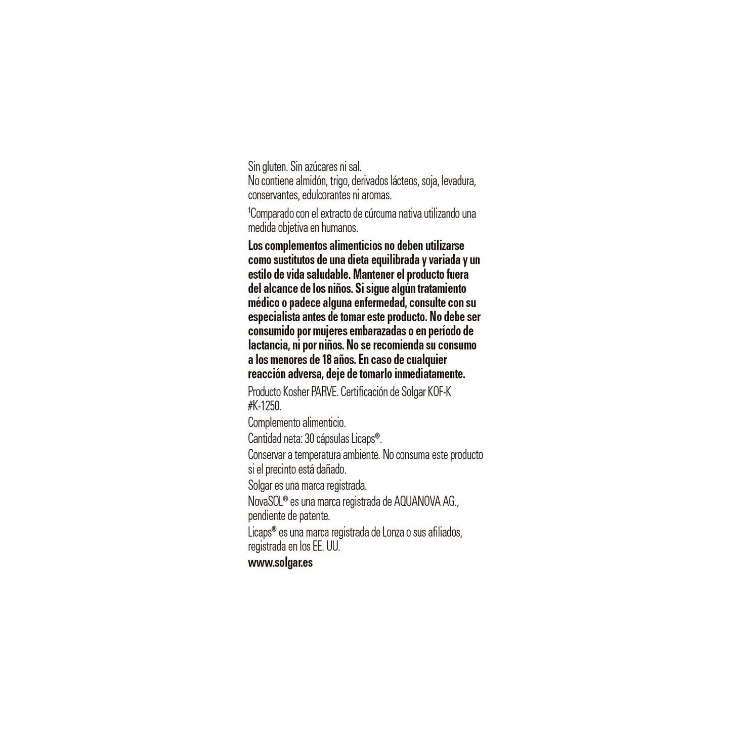 Solgar Full Spectrum Cúrcuma 30 perlas