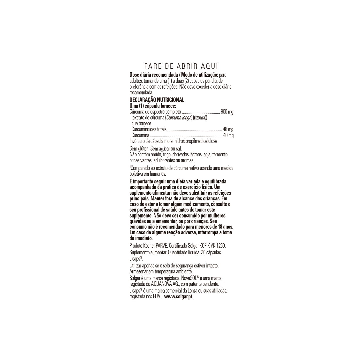 Solgar Full Spectrum Cúrcuma 30 perlas