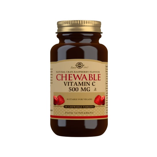 Solgar Vitamina C 500mg Masticable Sabor Arándano y Frambuesa 90comp