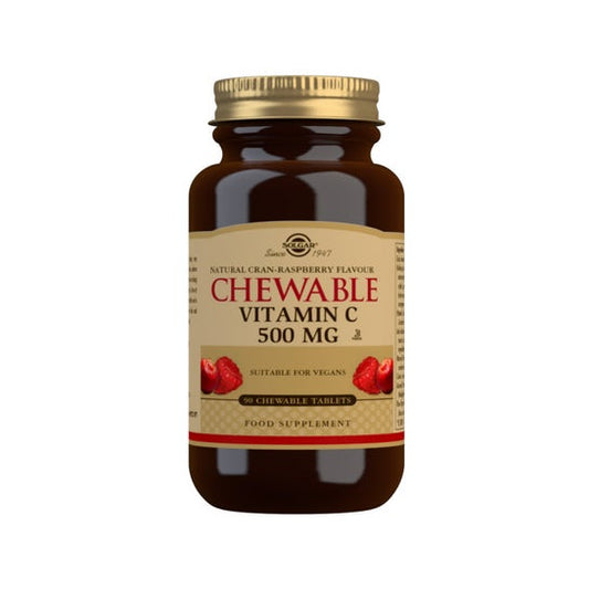 Solgar Vitamina C 500mg Masticable Sabor Arándano y Frambuesa 90comp