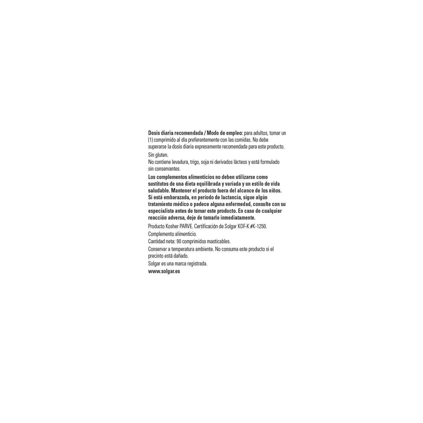 Solgar Vitamina C 500mg Masticable Sabor Arándano y Frambuesa 90comp
