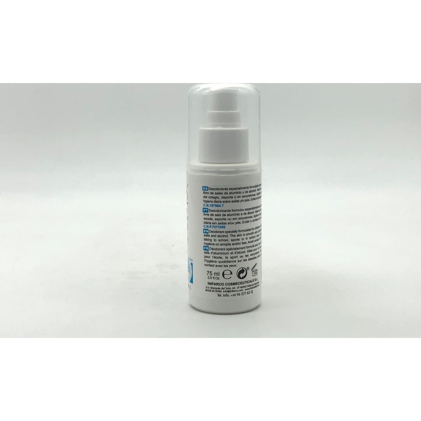 Hidrotelial Nanös Desodorante Natural Spray Axilas y Pies 75ml