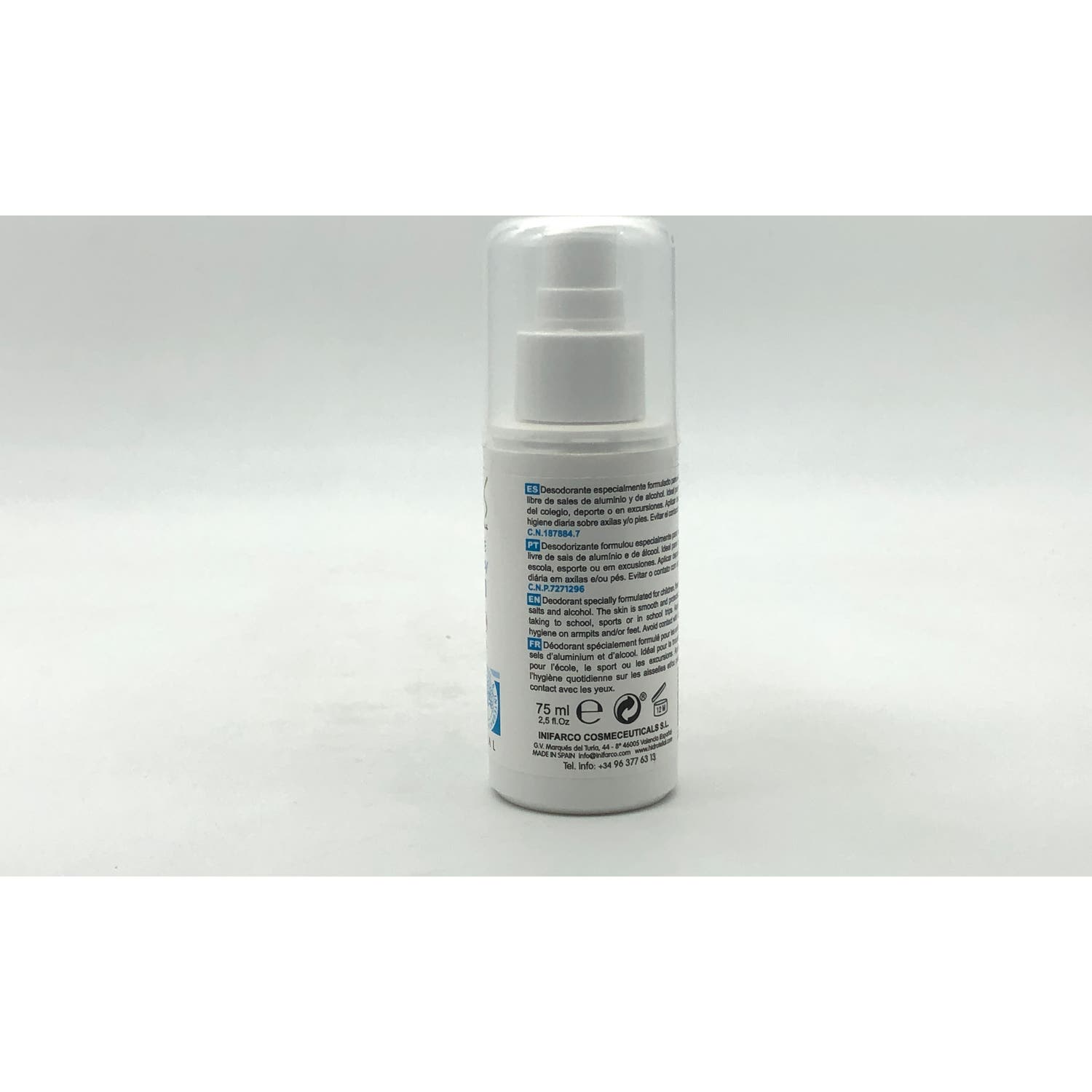 Hidrotelial Nanös Desodorante Natural Spray Axilas y Pies 75ml