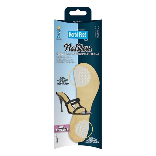 Herbifeet Plantillas 3-4 Nelitas E- Finas Forrada Talla L 1 Par