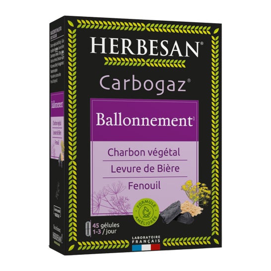 Herbsan Carbogaz Carbón vegetal 45 caps