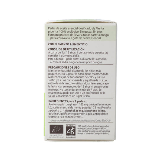 Pranarôm Perlas de Aceite Esencial de Menta Piperita BIO 60caps