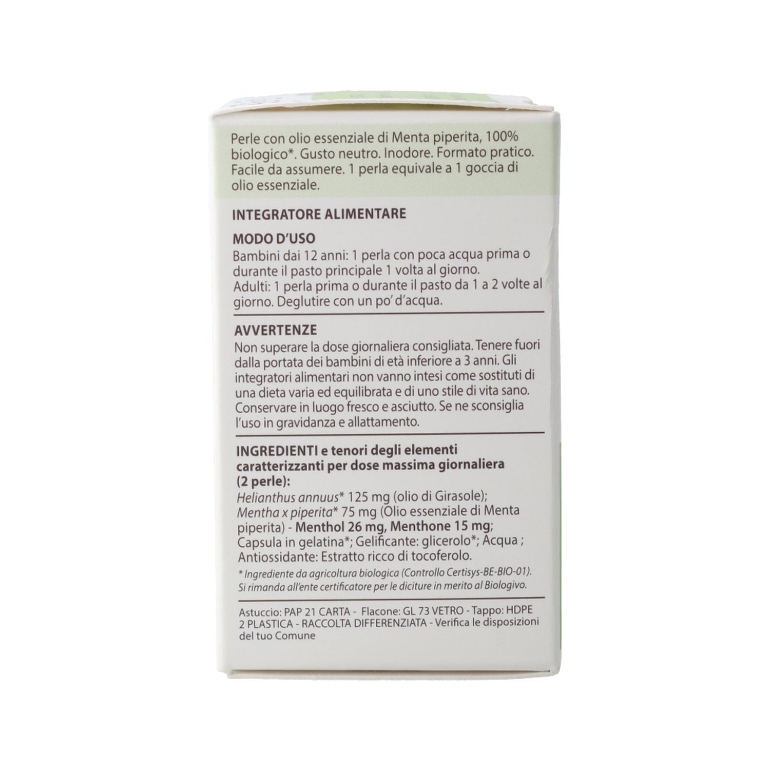 Pranarôm Perlas de Aceite Esencial de Menta Piperita BIO 60caps