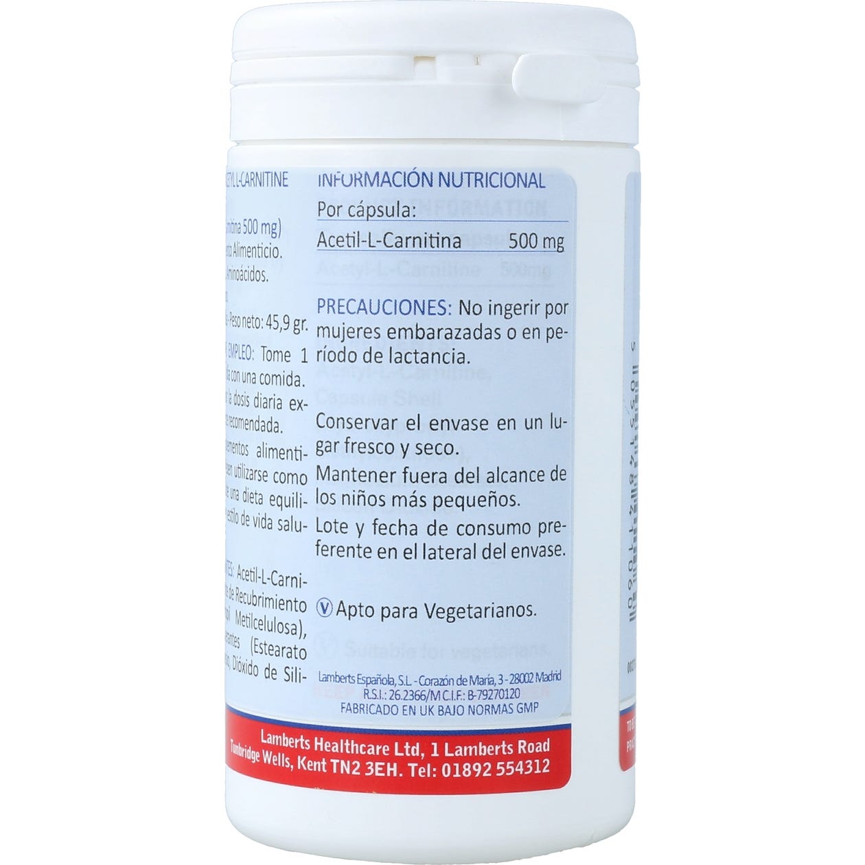 Lamberts Acetyl L-Carnitine 60caps