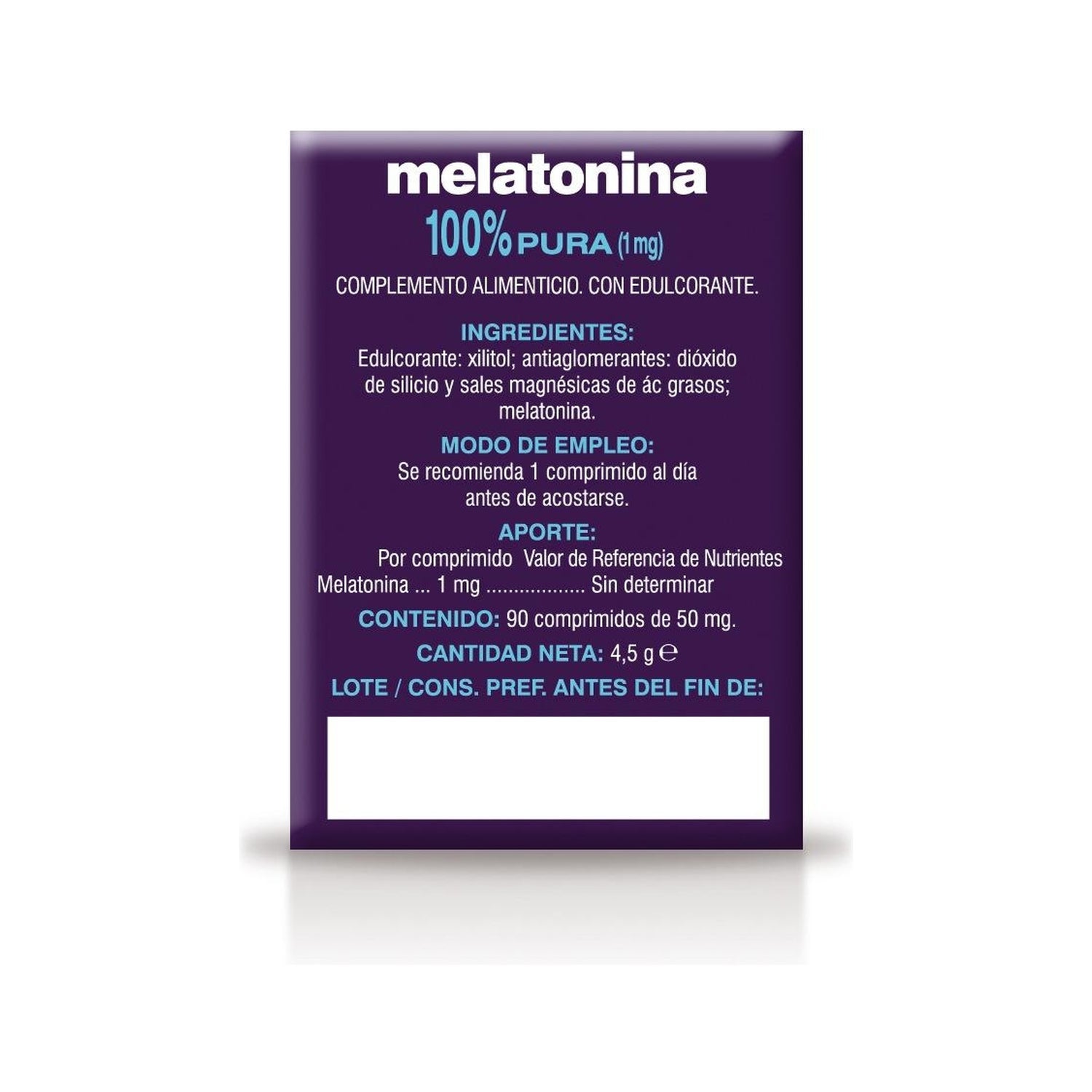 Pharmasor Melatonina 100% Pura 1mg 90comp