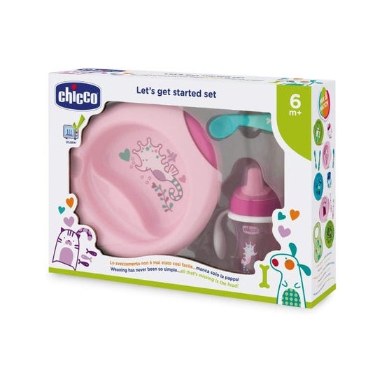 Chicco Set De Comida Rosa +6m
