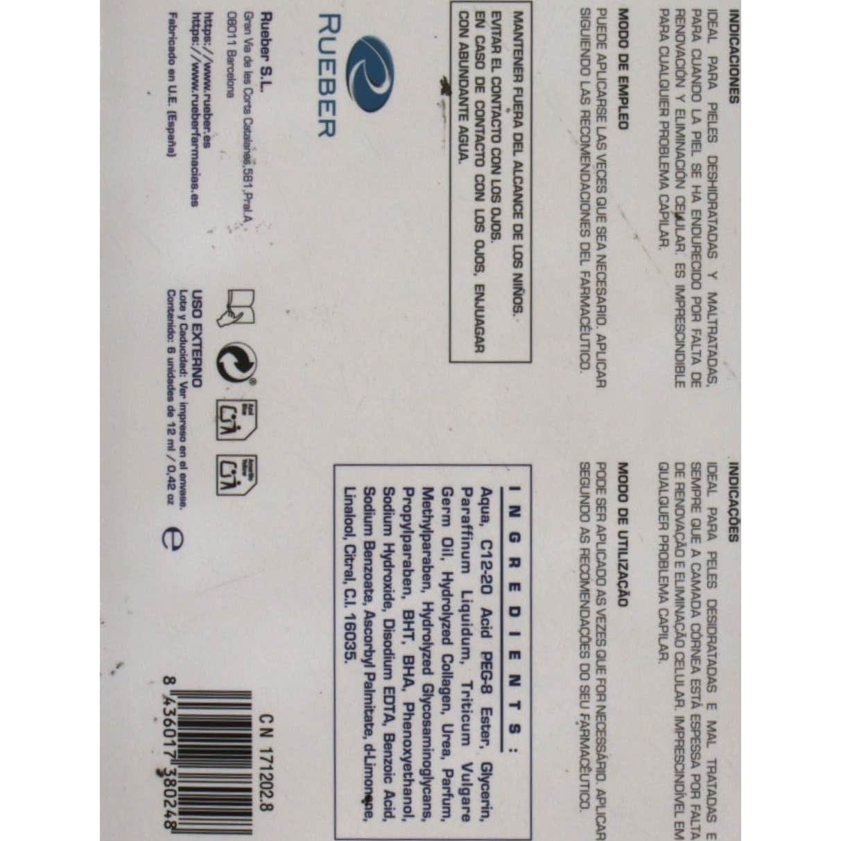 Rueber Iboderm Crema Renovadora 6x12ml