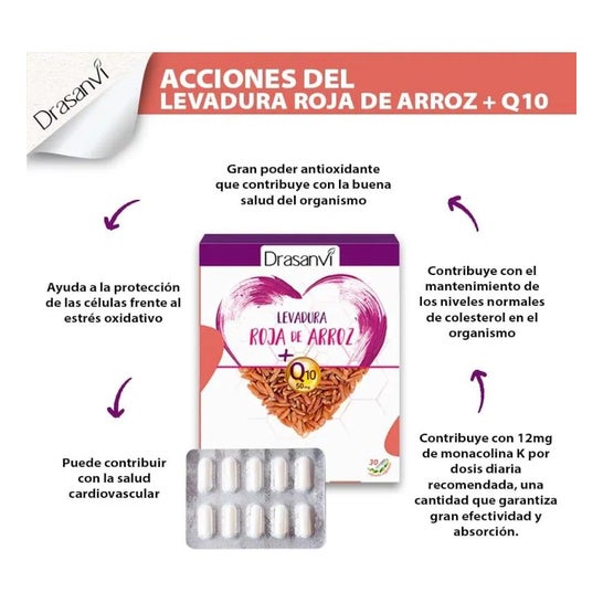 Drasanvi Levadura Roja de Arroz + Q10 30caps