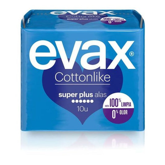 Evax compresas Cottonlike Superplus con alas 10uds