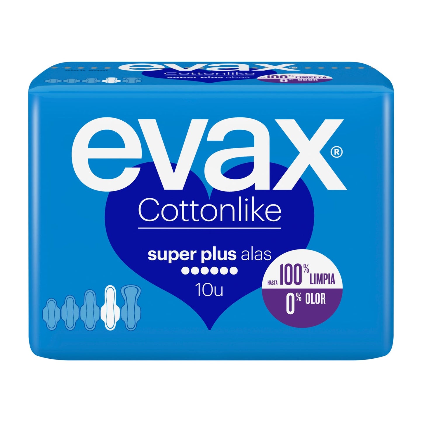 Evax compresas Cottonlike Superplus con alas 10uds