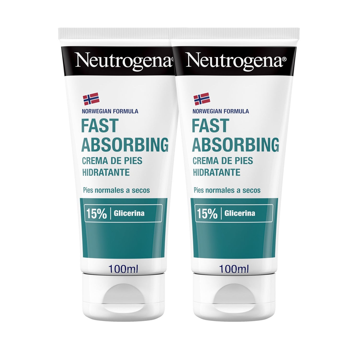 Neutrogena® Crema Pies Absorción Inmediata Textura ligera 2x100ml