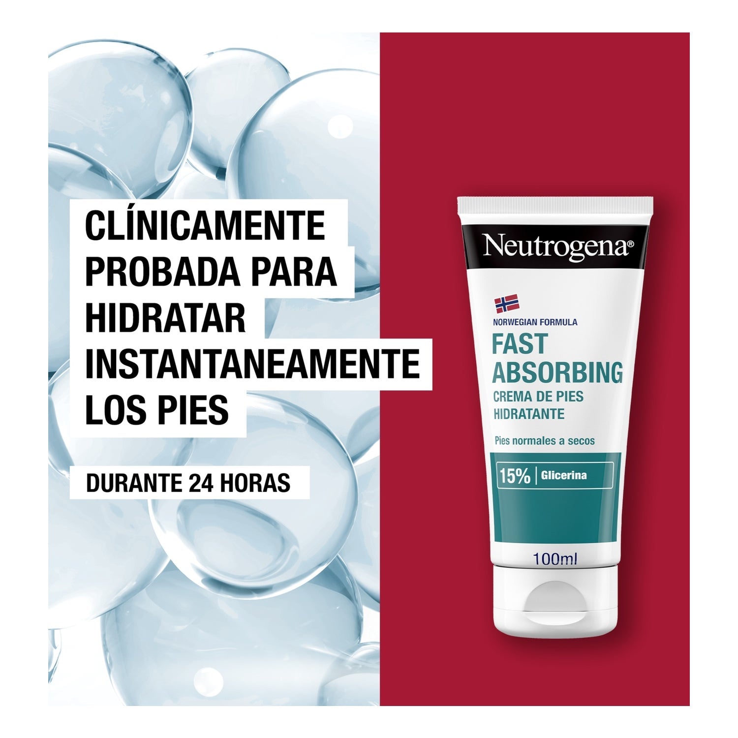 Neutrogena® Crema Pies Absorción Inmediata Textura ligera 2x100ml