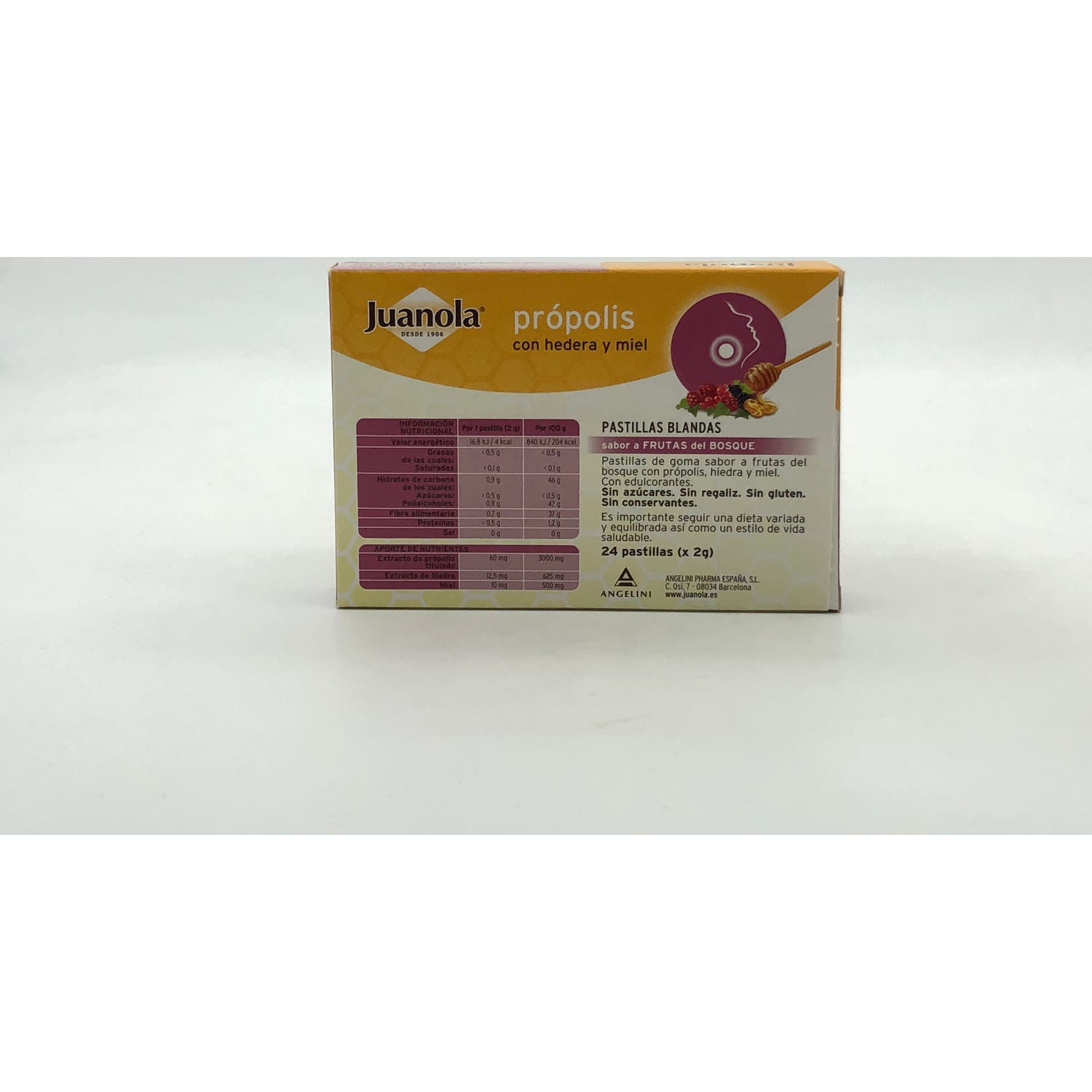 Juanola® pastillas própolis hiedra y frutas del bosque 24uds