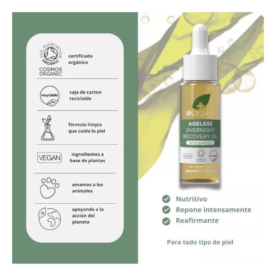 Dr. Organic Ageless Aceite Noche Algas Marinas 30ml