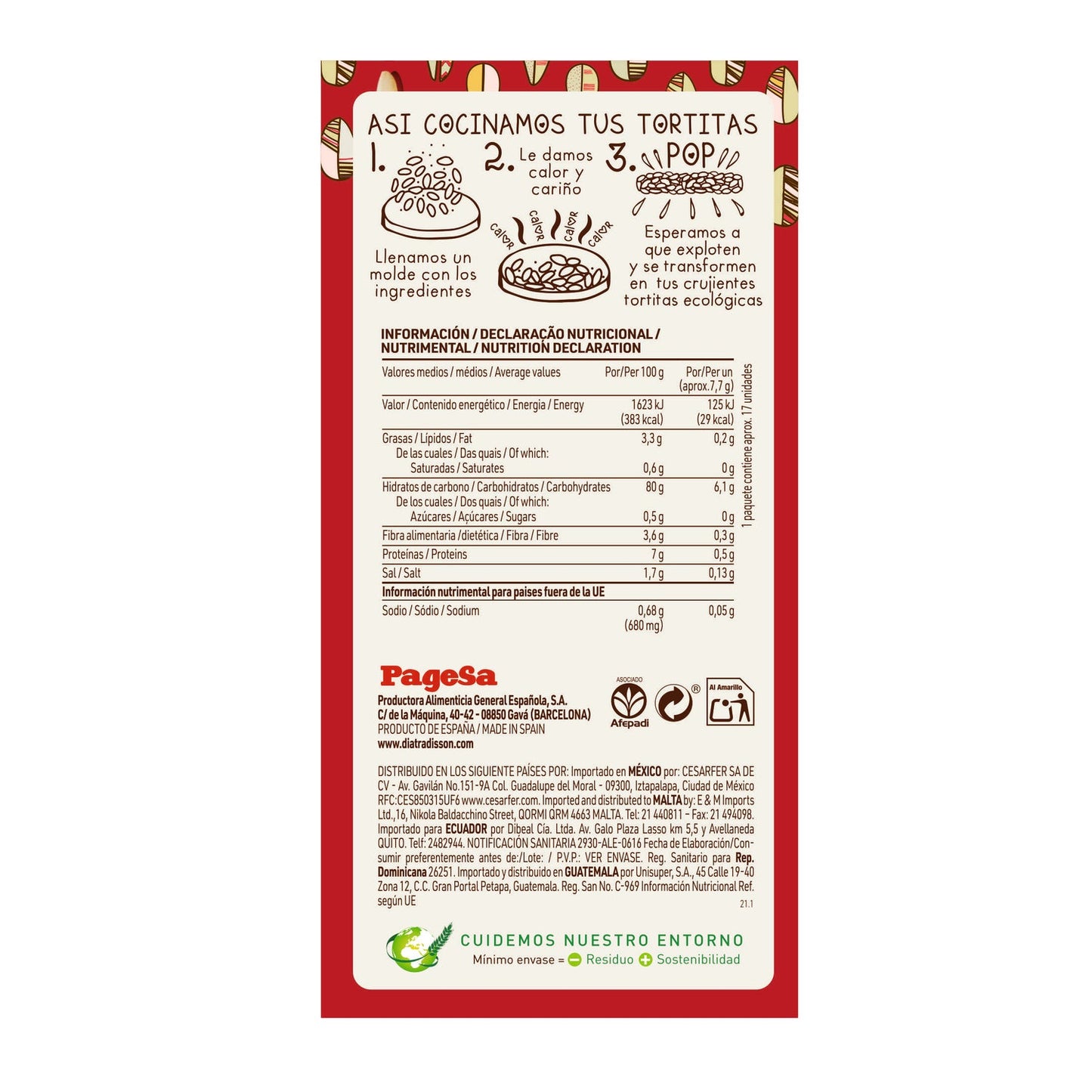 Diet Radisson Tortas de Arroz Bio Sin Gluten 130g