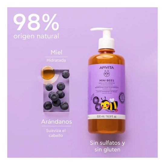 Apivita Kids Mini Bees Champú Miel Arándano 500ml