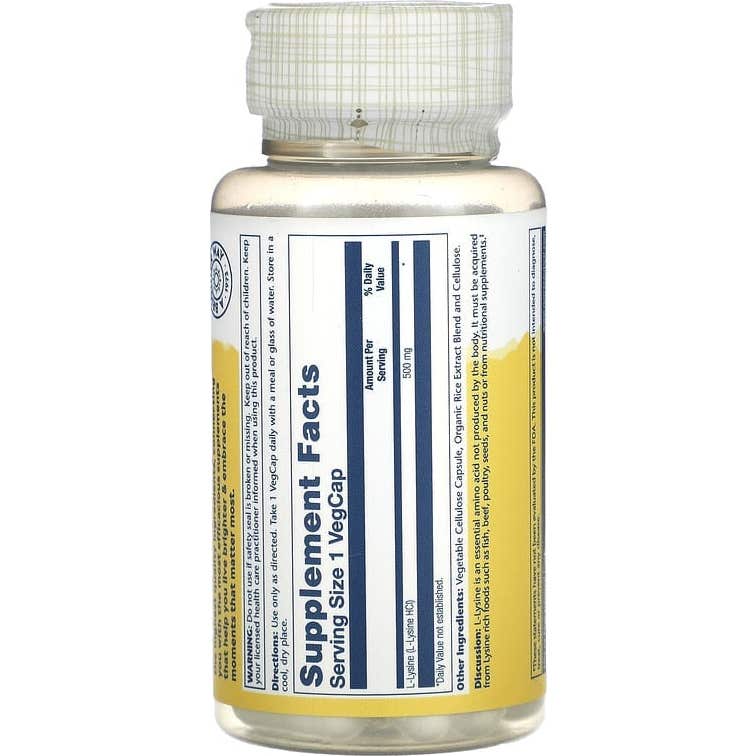 Solaray L Lysine 500mg 60caps