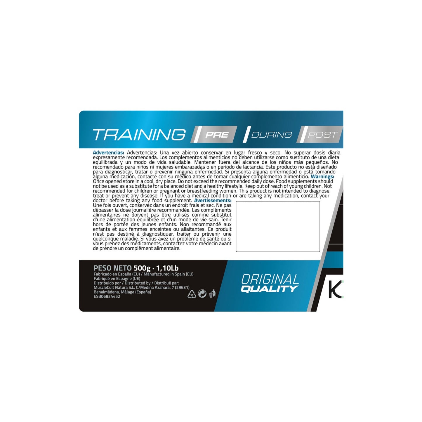 MuscleFit Pack Glutamina + BCAA´s Limón 500g + Creatina Monohidrato 300g + Shaker