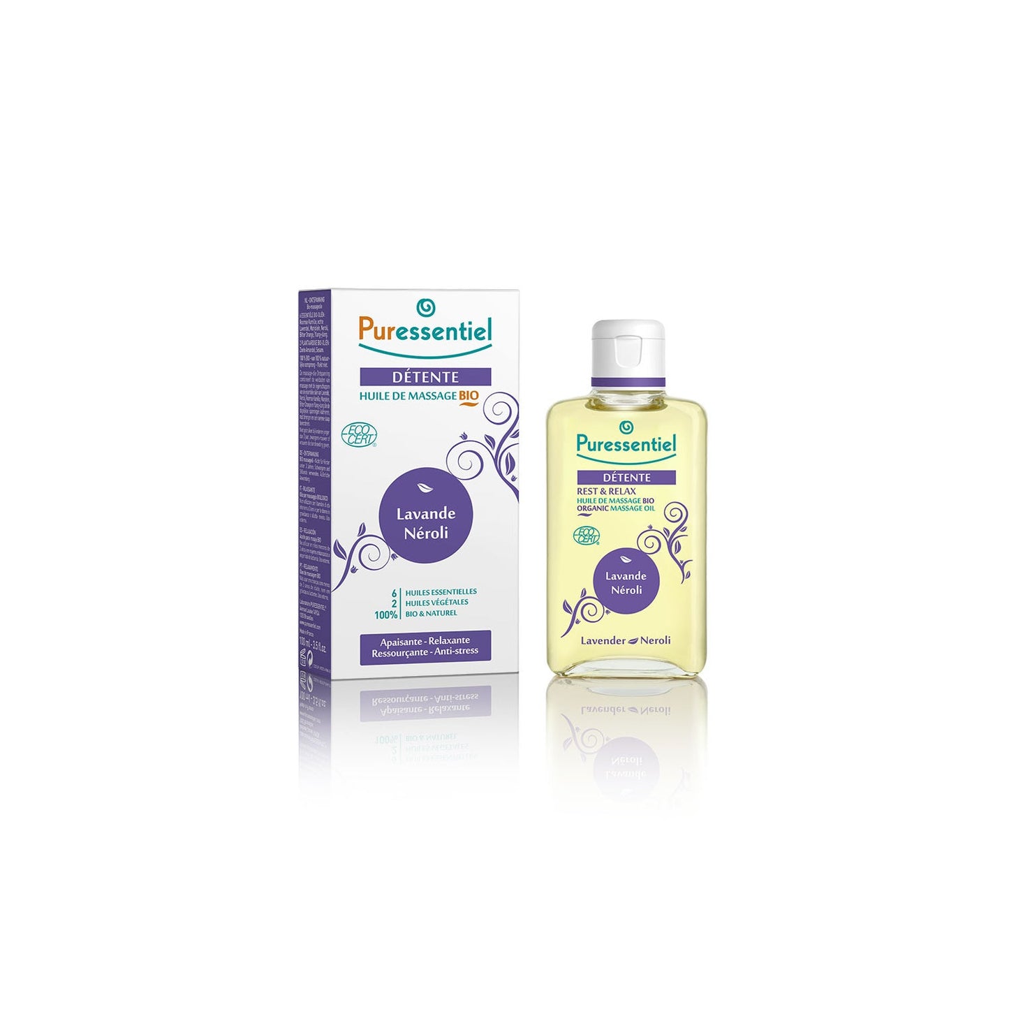 Puressentiel Aceite de Masaje Ecológico Relax Lavanda & Neroli 100 ml