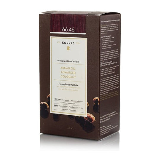 Korres Huile d'Argan Coloration 66.46 Foncé Cuivré Violine Intense 50 ml