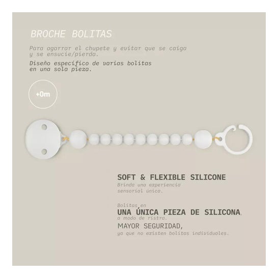 Suavinex Broche Bolitas Silicona Soft & Flexible 1ud