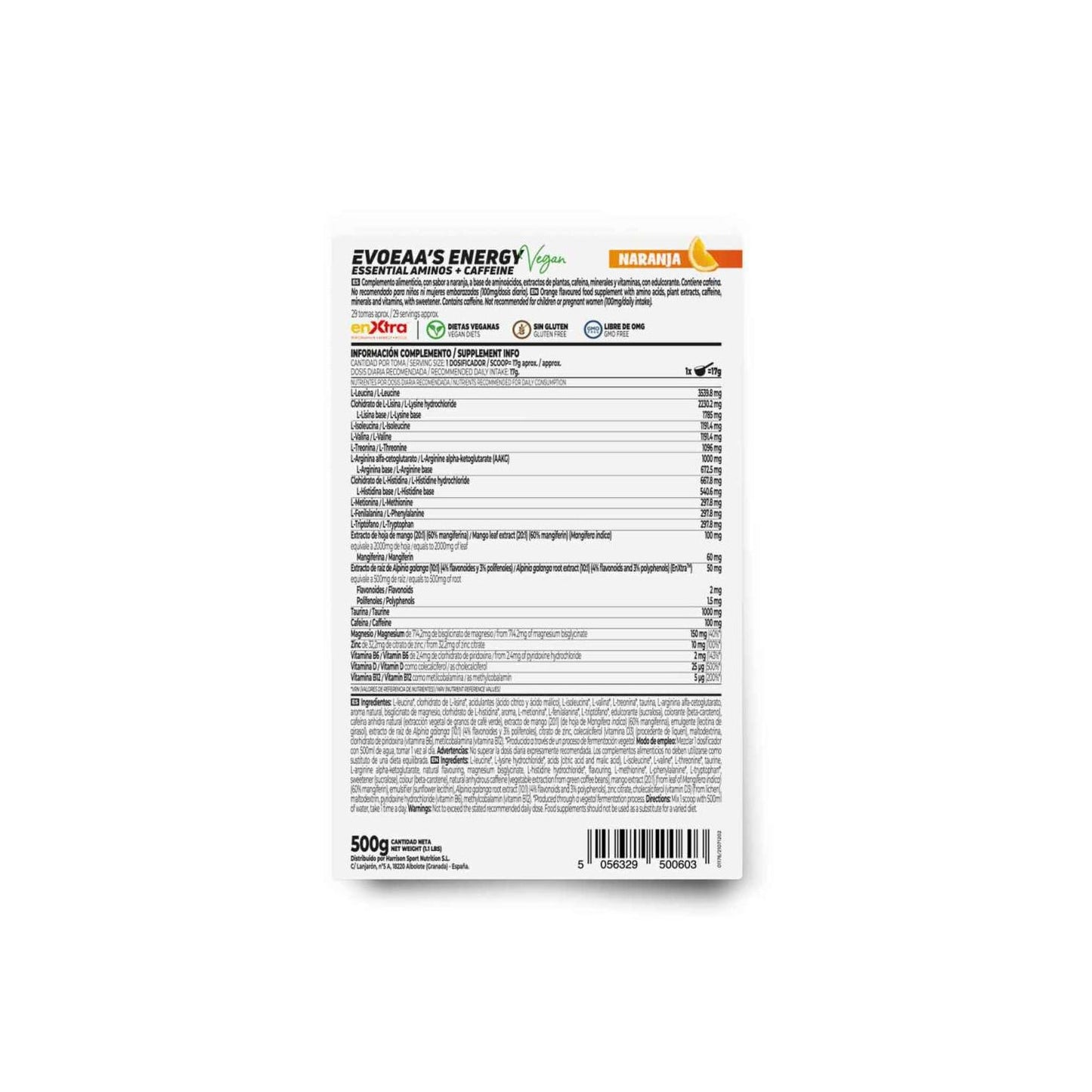 HSN Evoeaa's Energy Naranja 500g