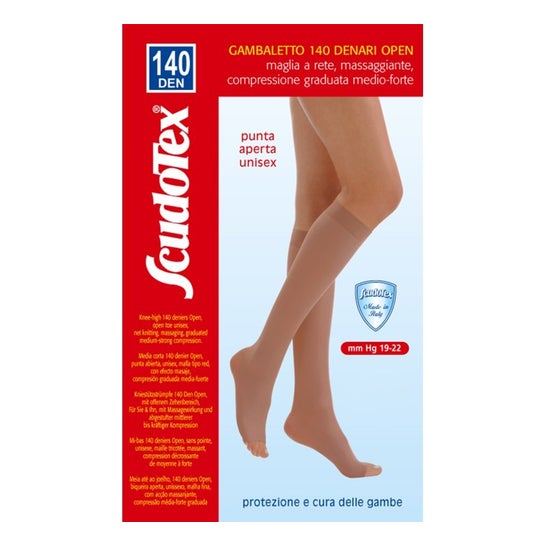 Scudotex Calcetín 140 Open Toe Nature T3 1 Par