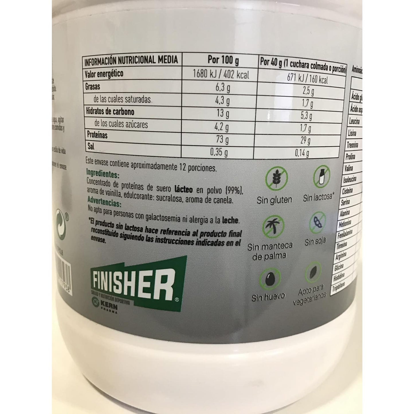 Finisher Whey Protein Vainilla 500g