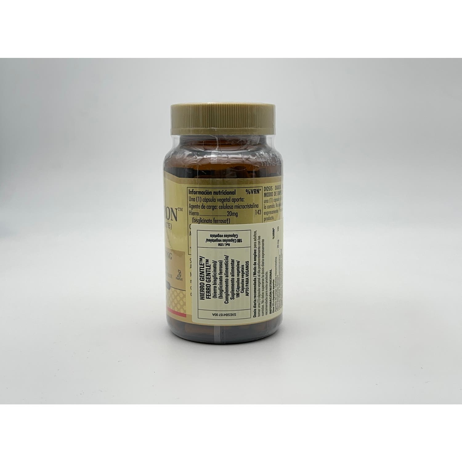Solgar Hierro Gentle 20mg Hierro Bisglicinato 180vcaps