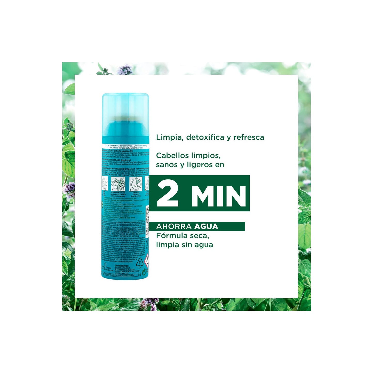 Klorane Champú Seco a la Menta Acuática 150ml