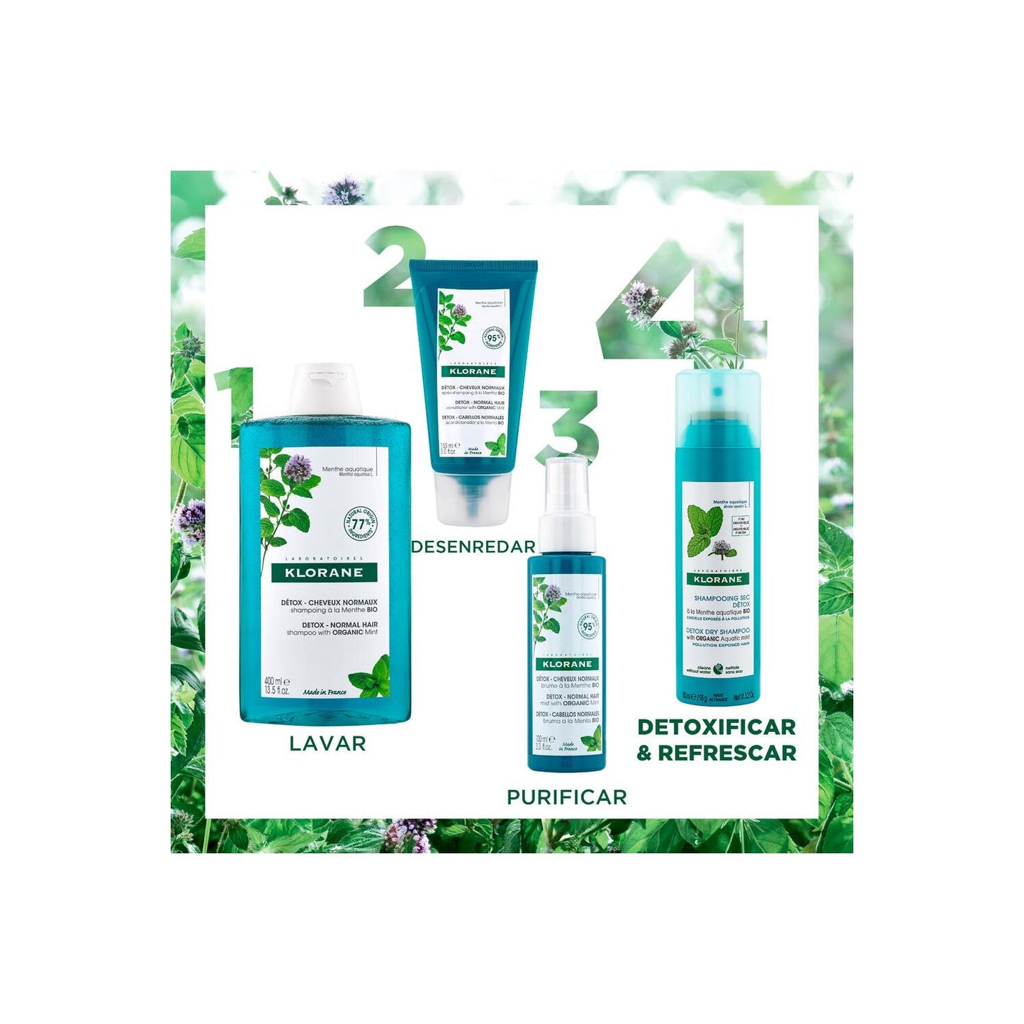 Klorane Champú Seco a la Menta Acuática 150ml