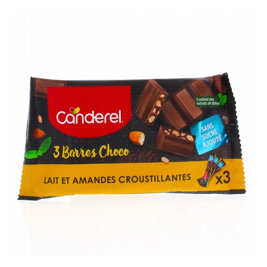 Canderel Barritas Choco 3 X27 g
