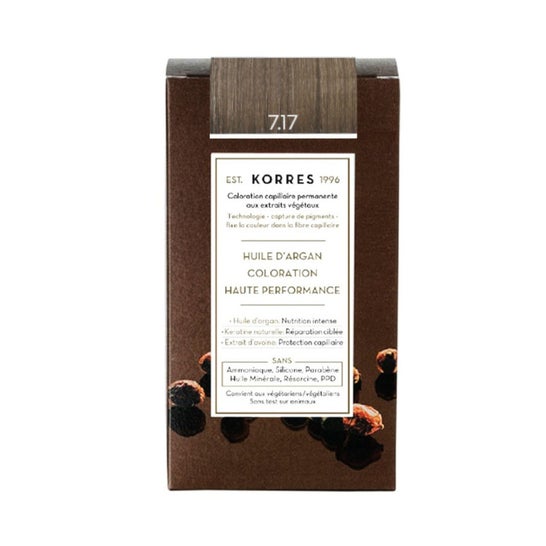 Korres Argan Oil Advanced Colorant Set 7.17 Dark Blonde Beige