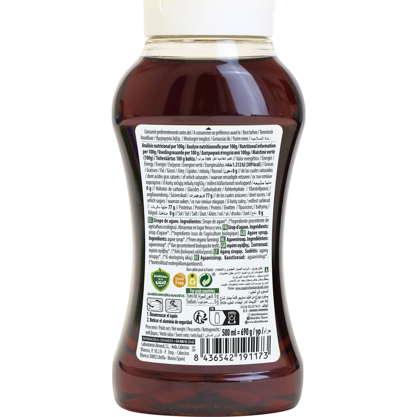 Naturgreen sirope ecológico de ágave crudo 500ml