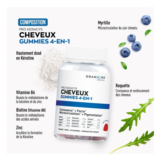 Granions Pro Keracys Cabello 4 en 1 Gummies 60uds