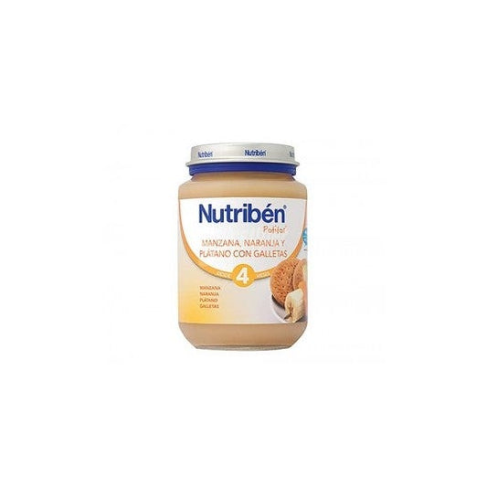 Nutribén® Potito® manzana, naranja, plátano y galleta 250 g