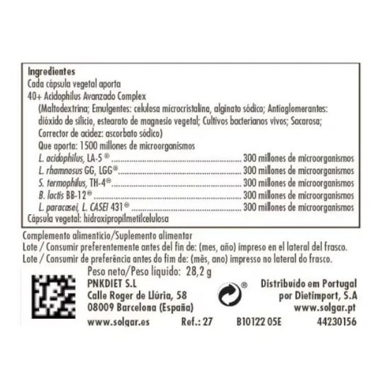 Solgar Advanced 40+ Acidophilus 60vcaps