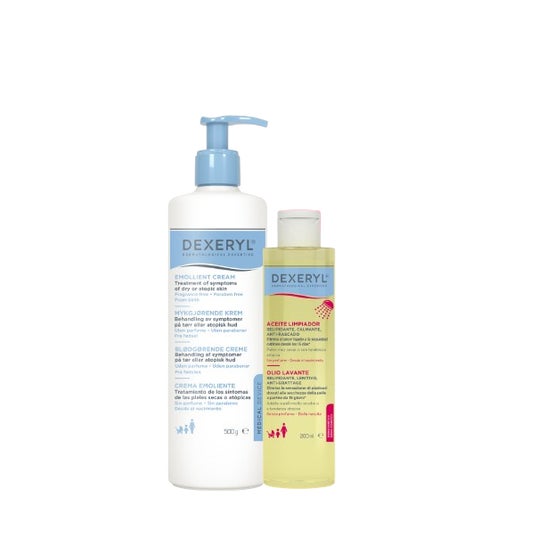 Dexeryl Crema Emoliente 500g + Aceite Limpiador 200ml