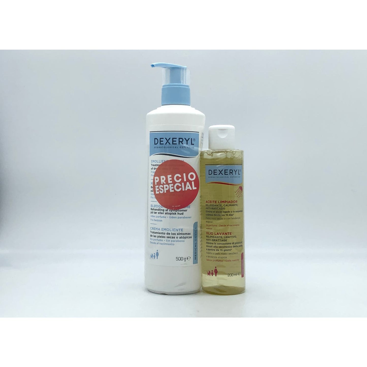 Dexeryl Crema Emoliente 500g + Aceite Limpiador 200ml