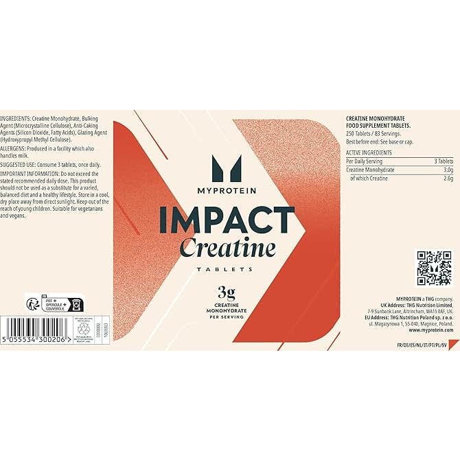 MyProtein Impact Creatine Monohidrate 250comp
