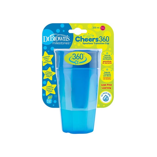 Dr Brown's Vaso 360 Sin Boquilla Azul 1ud