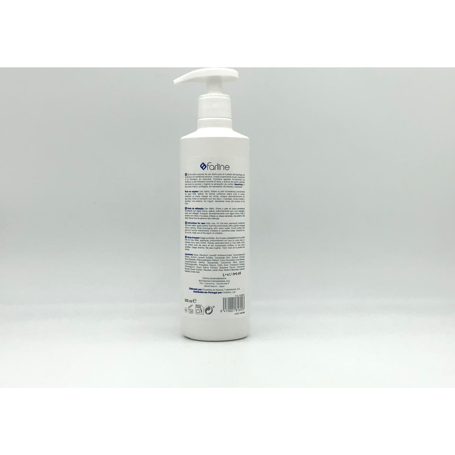 Gel De Banho De Pele Atópica Farline 500 Ml