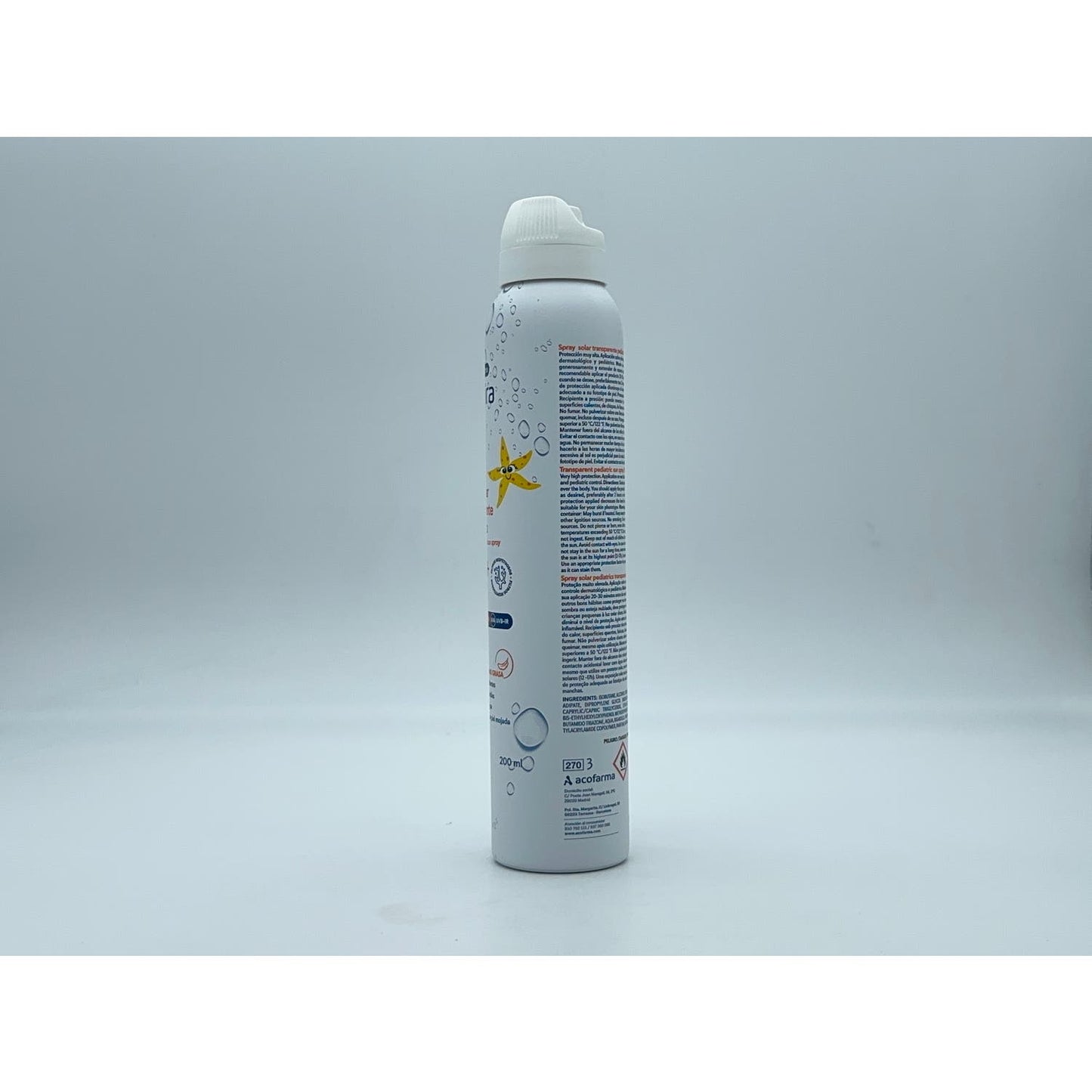 Acofarderm spray solar pediátrico SPF50+ 200ml