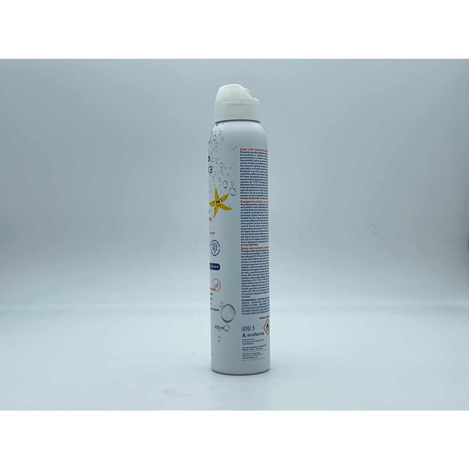 Acofarderm spray solar pediátrico SPF50+ 200ml