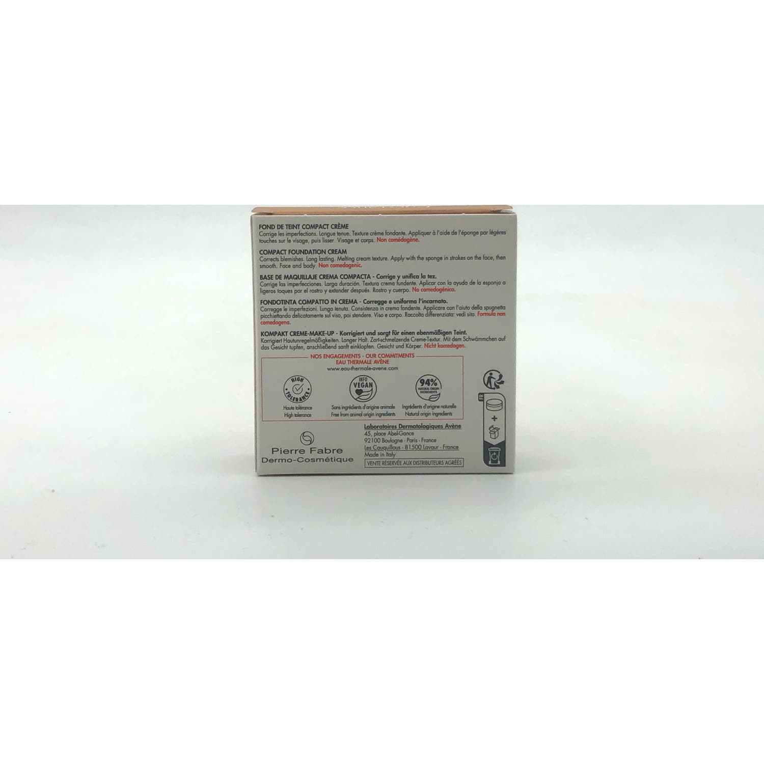 Avène Couvrance Base Maquillaje SPF30 1.3 Miel 8.5g