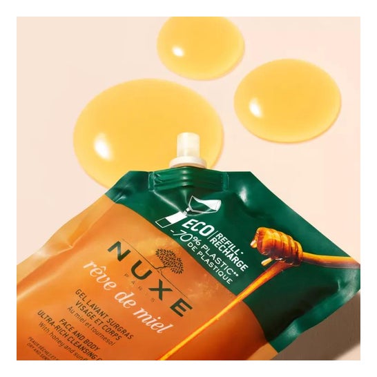 Nuxe Rêve de Miel Gel Limpiador Dermatológico Rostro y Cuerpo Eco-Refill 400ml